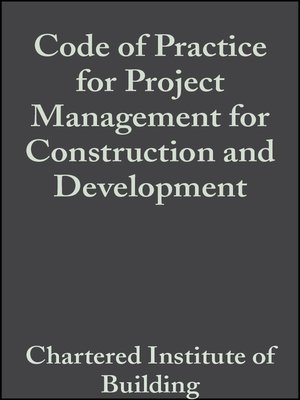 cover image of Code of Practice for Project Management for Construction and Development